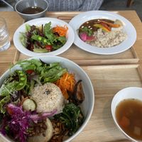 Buddha bowl and curry   at Sincere Garden in Tokyo