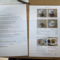 English menu 2/2  at Sincere Garden in Tokyo