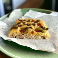Focaccia de pesto   at Salva in Itajai