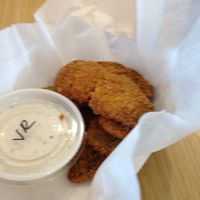 avocado fries with vegan ranch dressing at The Wild Burrito in Wildwood