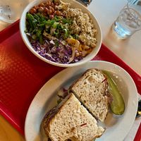 The tofu bowl and tofu sandwich at Little Kim in Ann Arbor