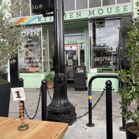 Outdoor seating during pandemic  at Kitchen Mouse in Los Angeles