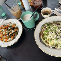 Buffalo mac and huevos rancheros  at Kitchen Mouse in Los Angeles