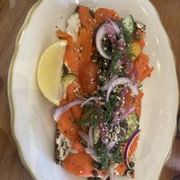 Vegan lox   at Kitchen Mouse in Los Angeles
