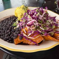 Chilaquiles with Tofu Scramble   at Kitchen Mouse in Los Angeles