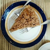 The best cake I ever had: ZOE's mango crumble. at Zoe Food in Gran Canaria