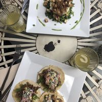 vegan tacos & veggie potato salad with tofu at Zoe Food in Gran Canaria