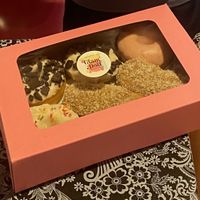 Half dozen vegan donuts  at Glam Doll Donuts - Eat Street in Minneapolis