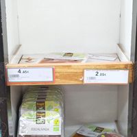 Various vegan products at Hiper Centro Campos in Illes Balears