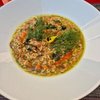 mushroom risotto at da Noi in Sankt Gallen