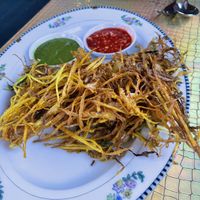 Not much flavor, just grease. Sauces were ok.   at Gado Gado in Portland