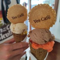  at Yes Cafe Santorini in Thira