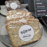 Vegan lemon poppy seed loaf at Coffee Villain in North Vancouver