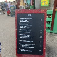 Menu sign  at Zen Dimsum & Bao in København