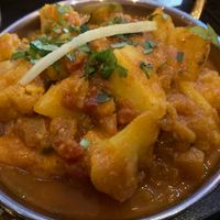 Aloo Gobhi (potatoes and cauliflower, served with rice)  at INDYA in Västra Götalands Län