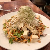 Noodles and tofu  at Under the Bodhi Tree in Pahoa