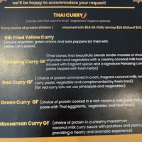 Option to make any vegan vegetarian   at Thai Riffic in Rochester