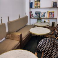 Eat-in space at Les Artizans Coffee and Flower in Paris