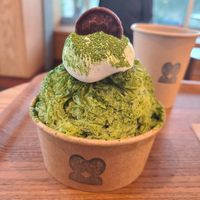 Matcha bingsu at Mewame in West Hollywood