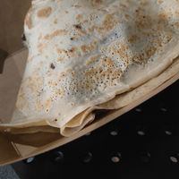 Sweet crepe with chocolate wafer and banana at CrepaG's in Chalkida