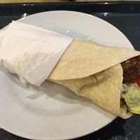 A wrap with falafel, hummus, tahini and salad for £5.50 at The Cheeky Pea in Kingston Upon Thames