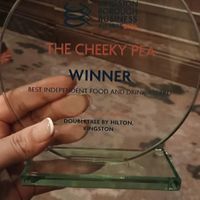 Winner of Best Independent Food and Drink Award at KBBA 2026 at The Cheeky Pea in Kingston Upon Thames