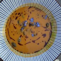 Sweet potato soup at Hafner Wirtshaus in Neuschoenau