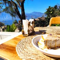 raw vegan white chocolate rose pie at Amo Atitlan (Amolo) in Sololá