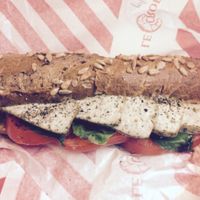 tofu, tomato, basil sammich at Le Crobag in Mannheim