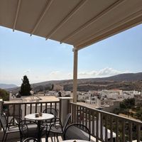 Overlooking Lefkes village  at Ramnos Café in Paros