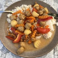 Masaman vegan curry  at Green Mango in Soeborg