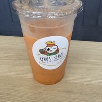 Medium Thai iced tea with coconut milk   at Owl Owl in Signal Hill