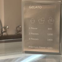 Prices (didn’t see cones)  at Eriko Osawa Earthly Gelato  in Tokyo