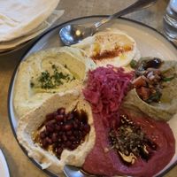 Feast of Dips Sampler  at Nuba Cafe - Yaletown in Vancouver