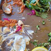 Sorry it was so good I forgot to take a picture until it was mostly eaten! at Nuba Cafe - Mount Pleasant in Vancouver