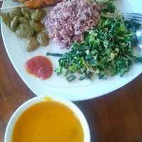 Nasi campur was okay / pumpkin soup was good at Prima Warung in Ubud