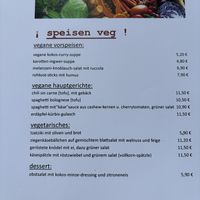 Menu   at Bebop in Vienna
