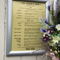 Menu  at The Joiner’s Shop in England