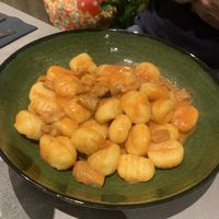Gnocchi con crema di pomodorini arrosto e melanzane  at Vegitalian in Salzburg