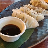 Vegetable gyozas at Buffala L’Escala in Cataluña