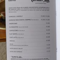 Kaffeeauswahl at Konvent Café, Bäckerei, Kaffeerösterei am Dom in Luebeck