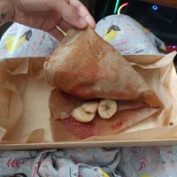 vegan PBJ&banana crepe at Twist Cafe & Creperie in Jerusalem District