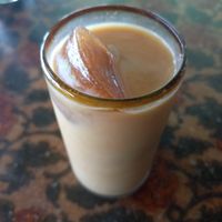 Iced Almond Coffee 🤎 at Leaf Eaters Cafe in Bocas Del Toro