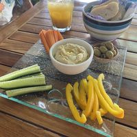 Hummus Plate  at Leaf Eaters Cafe in Bocas Del Toro