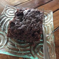 Zucchini chocolate cake  at Leaf Eaters Cafe in Bocas Del Toro