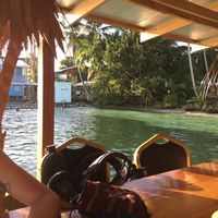 Stunning view  at Leaf Eaters Cafe in Bocas Del Toro