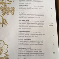 menu at Leaf Eaters Cafe in Bocas Del Toro