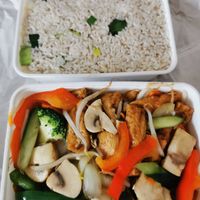 Vegan Tjap Tjoy and vegan Nasi at Sun Garden Rockanje in Zuid-holland