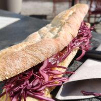 Hummuspanino, sooooo good! at Weinhaus Punkt in Trentino-alto Adige