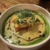 Corn pocket stuffed with veges and zucchini saladd  at MAIZ Mexican Food in Newtown